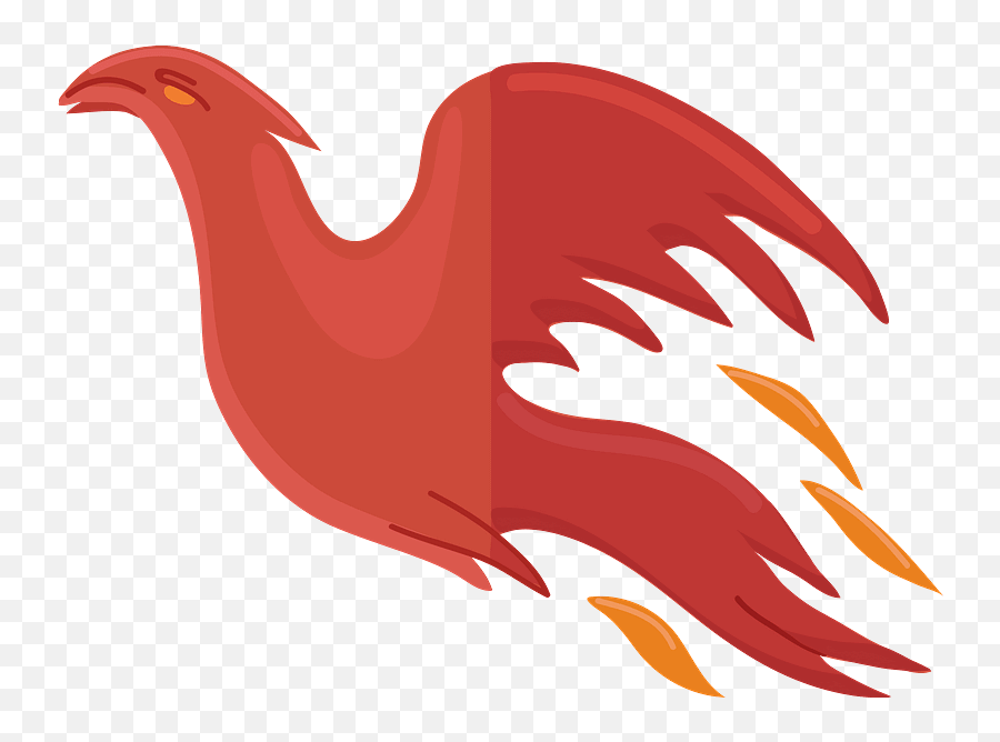 Red Phoenix Clipart Transparent - Automotive Decal Emoji,Phoenix Clipart