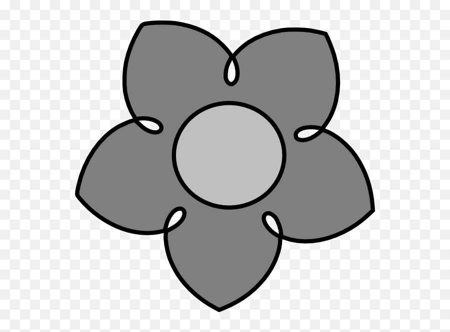 Flower Clip Art - Vector Clip Art Online Royalty Free Clip Art Grey Flower Emoji,Free Flower Clipart