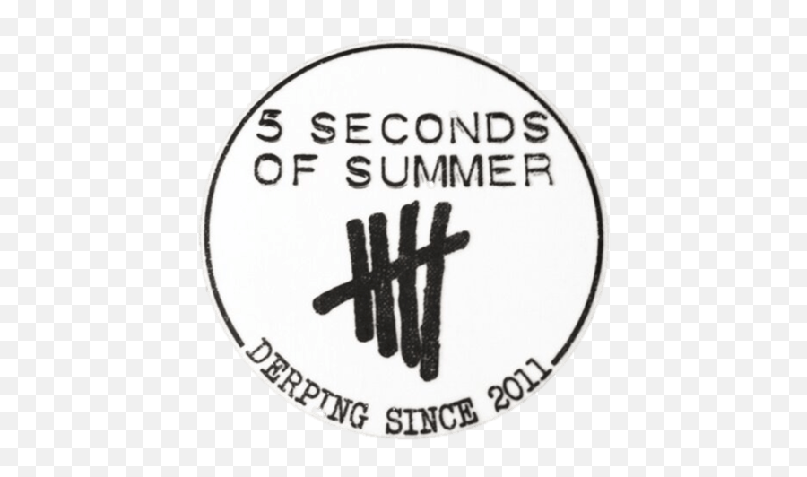 5 Seconds Of Summer Black And White - Derping Since 2011 Emoji,5sos Logo
