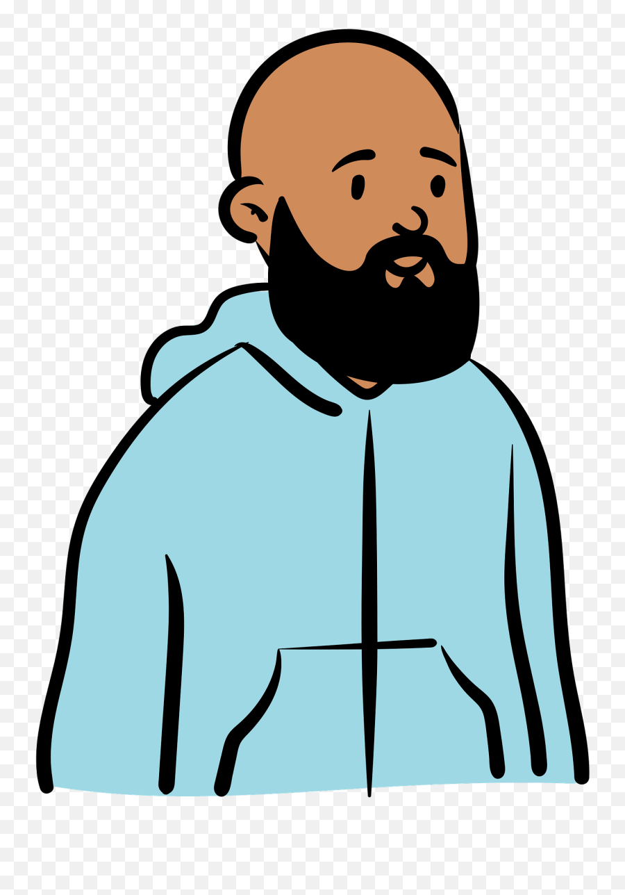 Man In Blue Hoodie Clipart Free Download Transparent Png - No Expression Emoji,Hoodie Clipart