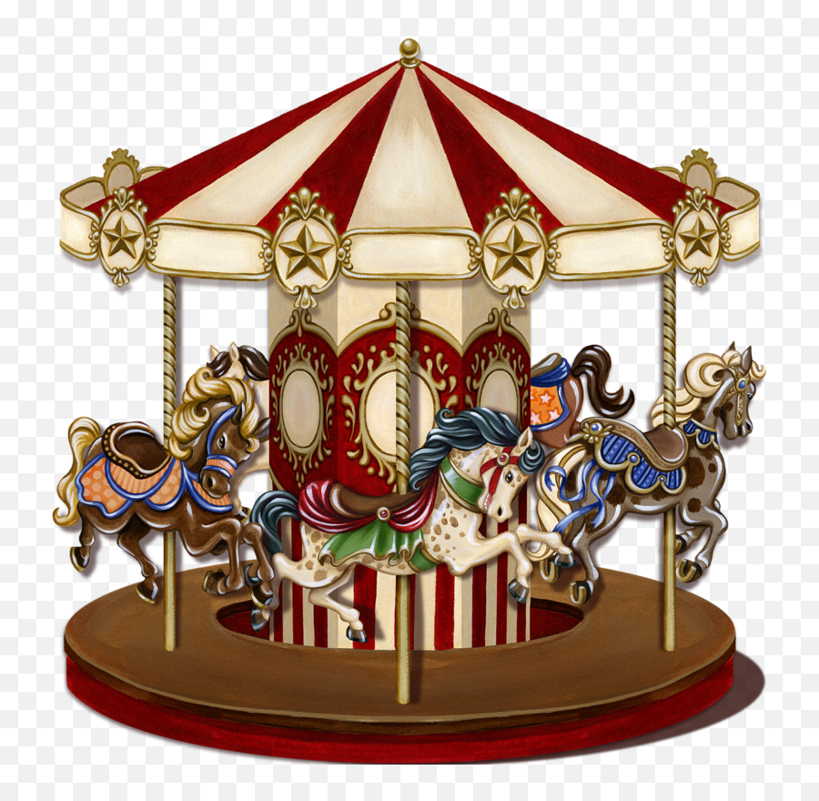Carousel Clipart Carousel Ride - Background Merry Go Round Transparent Emoji,Carousel Clipart