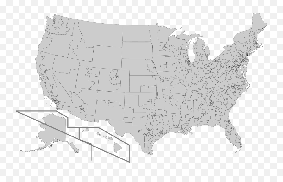 Usa Map Png - 116th Congress Map Emoji,Usa Map Png