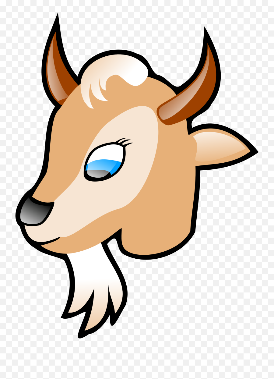 Goat Clipart Black And White Free - Goat Clipart Free Royalty Emoji,Goat Clipart