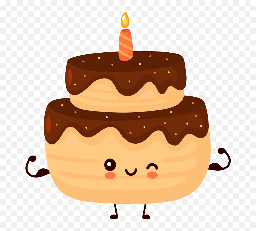 Cartoon Birthday Cake Clipart Transparent - Clipart World Emoji,Cake Transparent