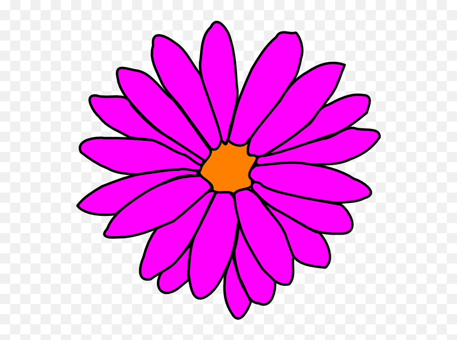 Pink Daisy Clipart - Red Daisy Clipart Emoji,Girly Clipart