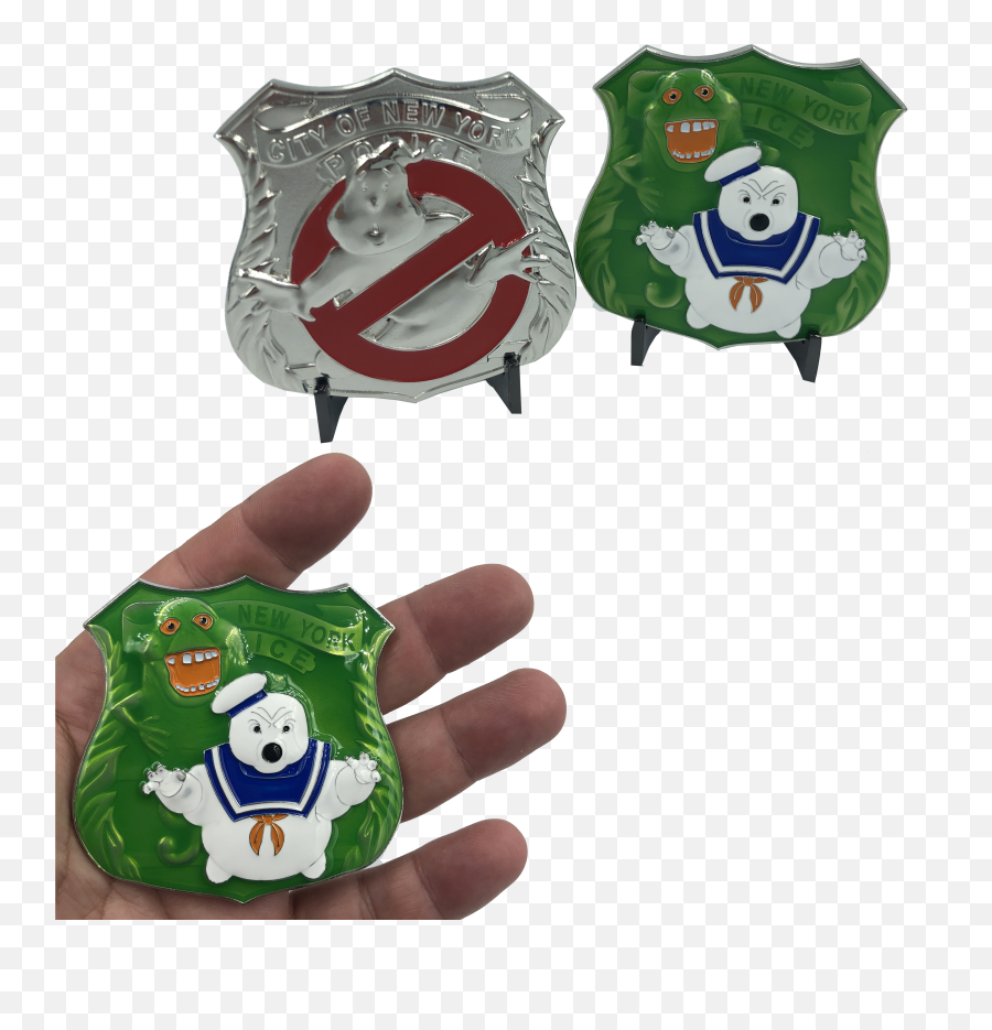 Gg - 006 Ghostbusters Nypd Challenge Coin Stay Puft Emoji,Slimer Png