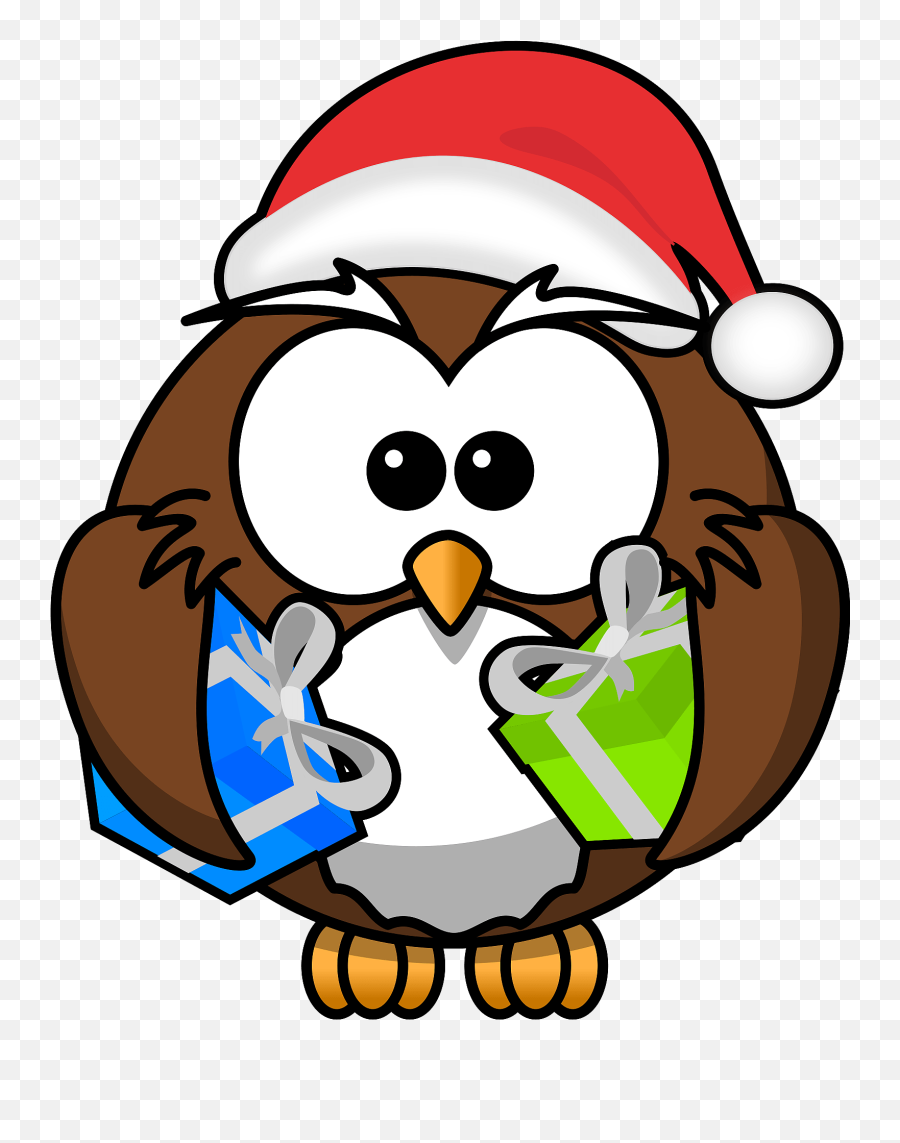 Christmas Owl Clipart Emoji,Christmas Owl Clipart