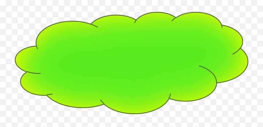 Green Cloud Clipart Transparent - Green Cloud Cartoon Png Emoji,Cloud Clipart