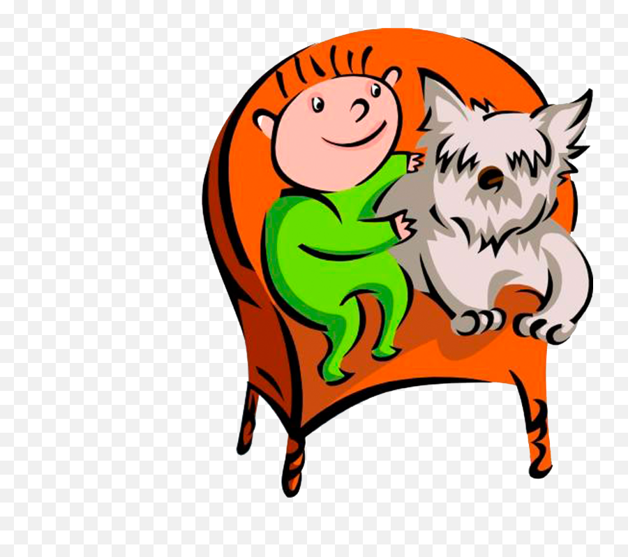 Dog Cat Child Clip Art - Dog Full Size Png Download Seekpng Emoji,Cat Dog Clipart