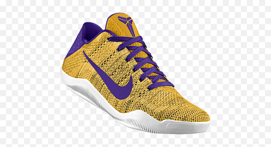 Download Nike Kobe 11 Id - Kobe Shoes Laker Colors Png Image Emoji,Kobe Logo Png