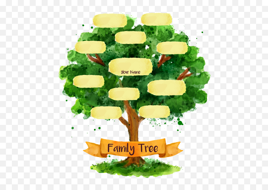 Download Hd Spiritual Family Tree - Illustration Transparent Emoji,Tree Illustration Png