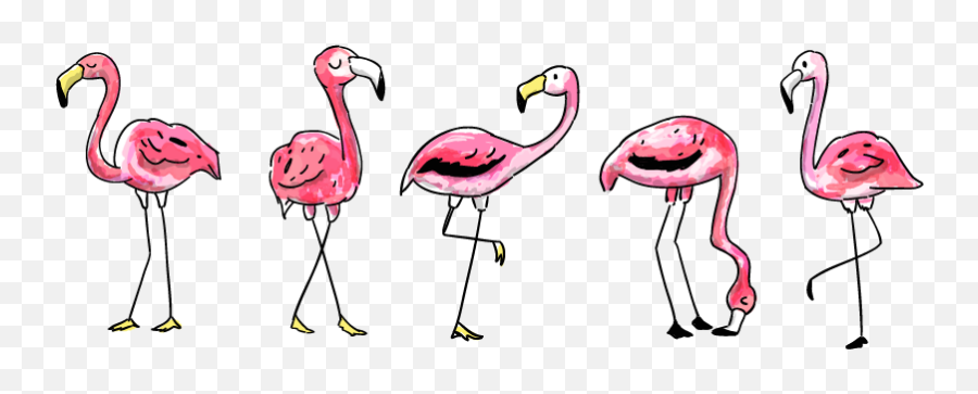 Childrens Flamingo Wall Sticker - Tenstickers Emoji,Cute Flamingo Clipart