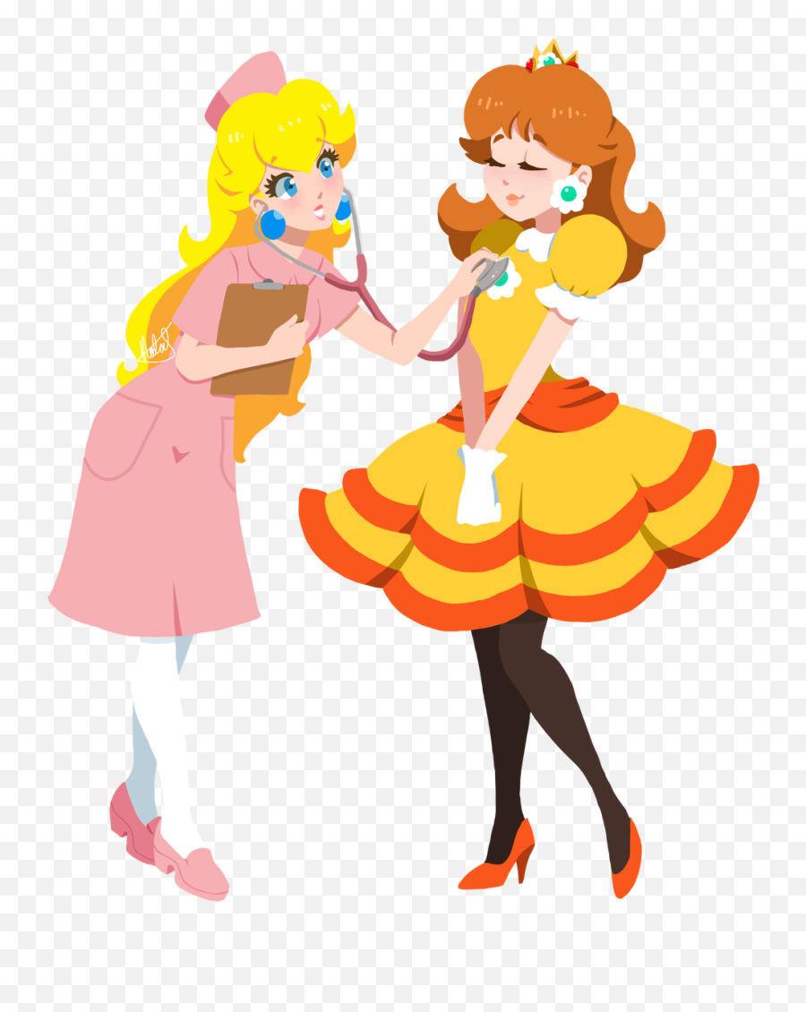 Heartbeat Clipart Nurse - Princess Daisy Heartbeat Princess Daisy Hd Art Emoji,Heartbeat Clipart