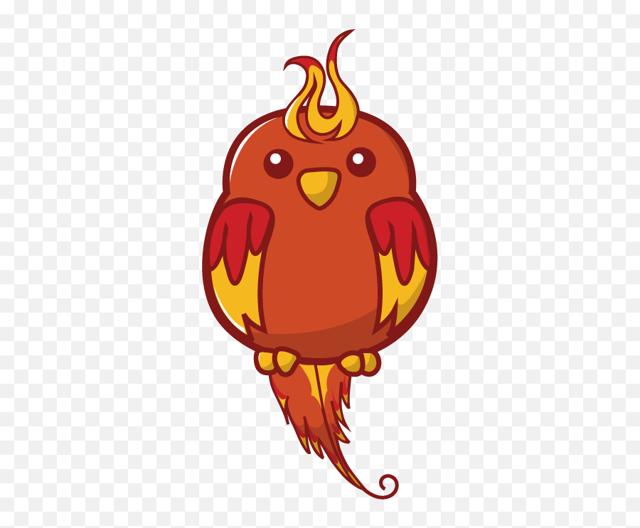 Cute Phoenix Cartoon Character Design - Cute Phoenix Png Emoji,Phoenix Clipart