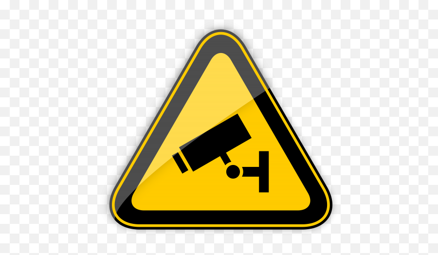 Cctv Security Cameras Warning Signs - Cctv Warning Sign Png Emoji,Security Camera Clipart