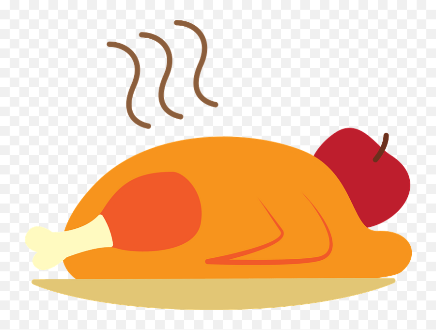 Roasted Turkey Clipart Free Download Transparent Png - Roast Chicken Emoji,Clipart Turkey