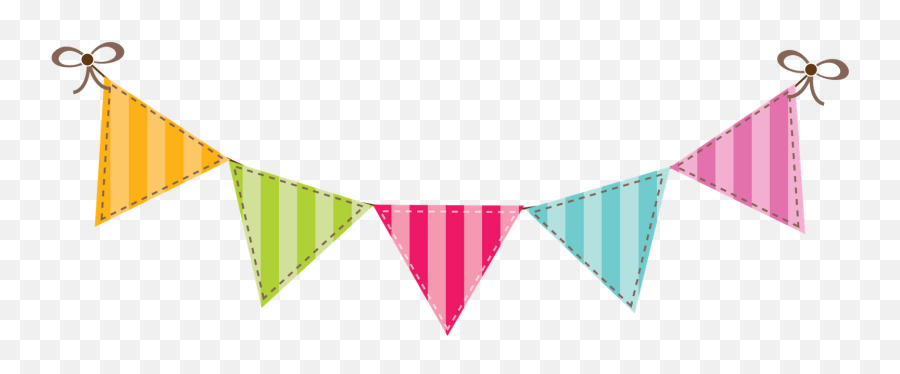 Banner Bunting Birthday Clip Art - Clip Art Transparent Banner Emoji,Banner Clipart Transparent Background