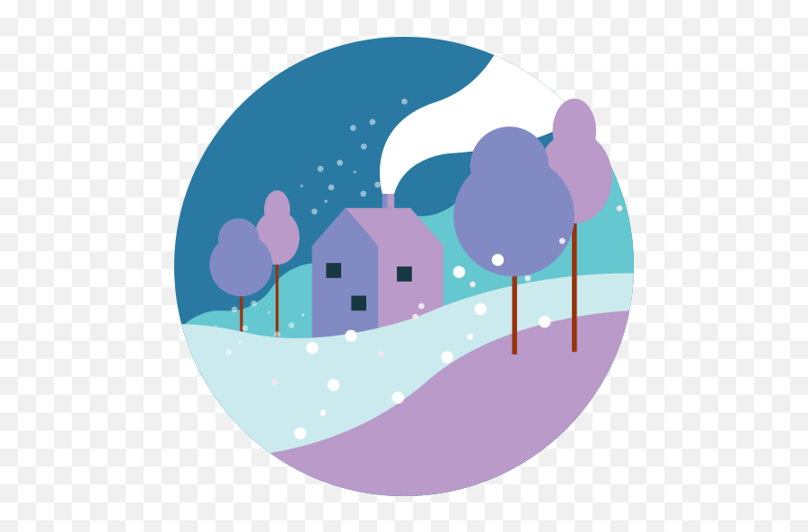 Home House Village Winter Snowfall Suburban Icon - Free Icon Emoji,Snowfall Png