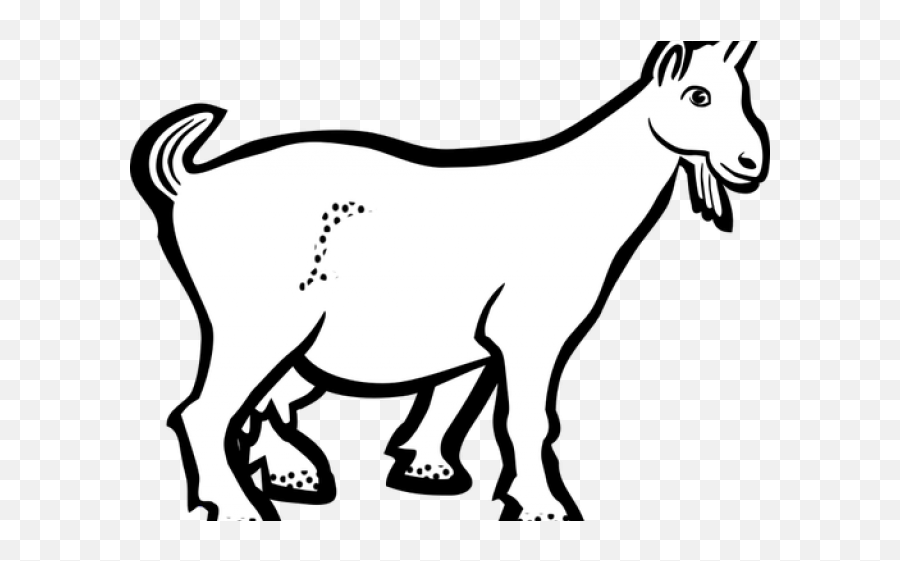 Goat Clipart Free - Kambing Clipart Black And White Emoji,Goat Clipart