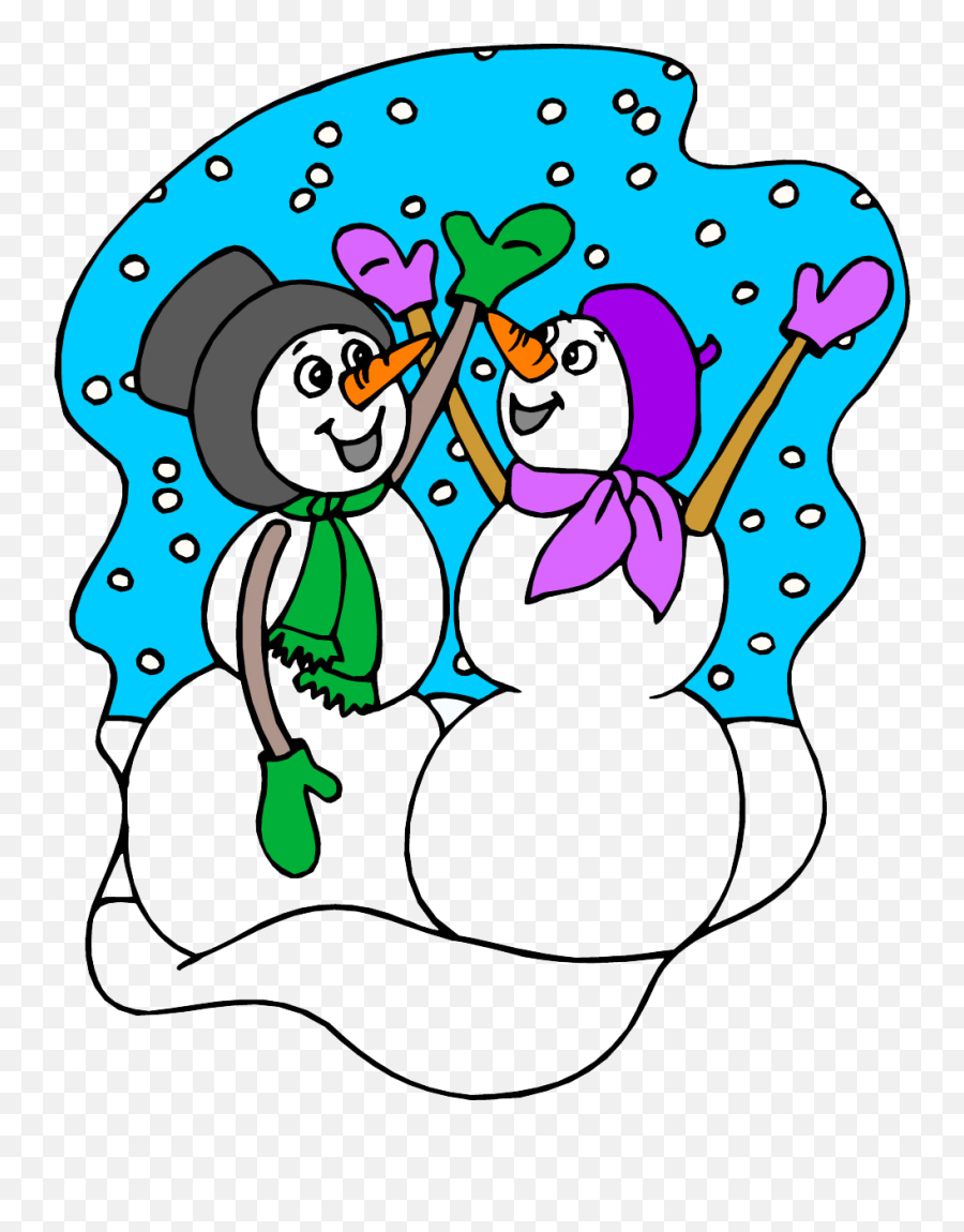 Snow Weather Happy Snowman Sisters - Snowy Weather Clipart Emoji,Weather Clipart