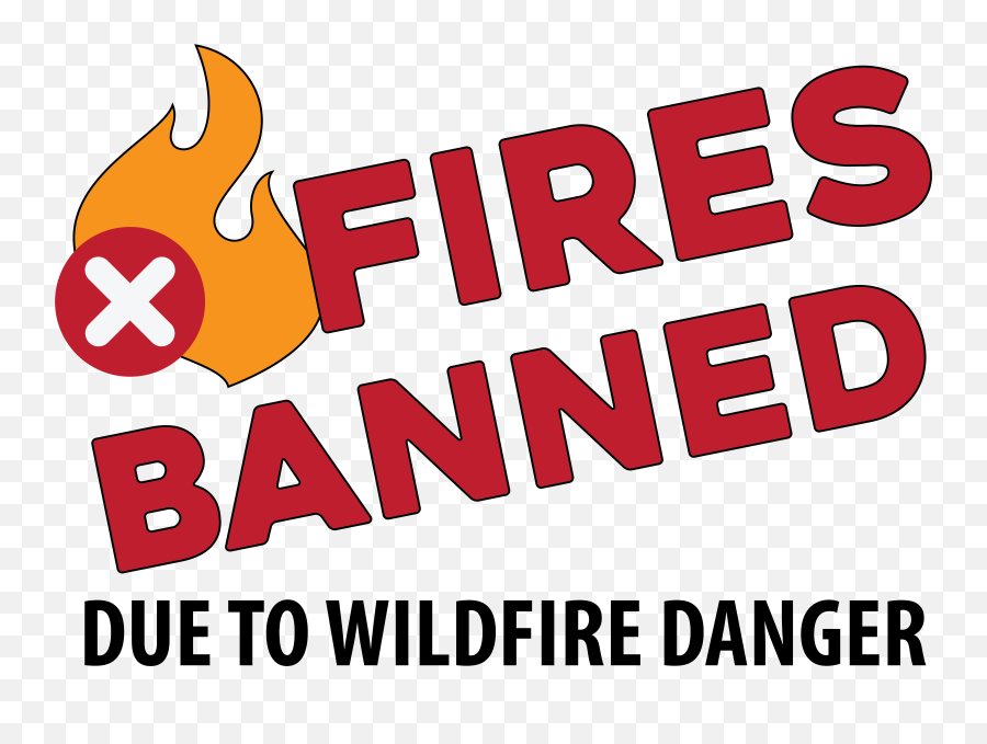 Fires Banned Due To Wildfire Danger 24x18 Sign Nwcg - Language Emoji,Banned Transparent