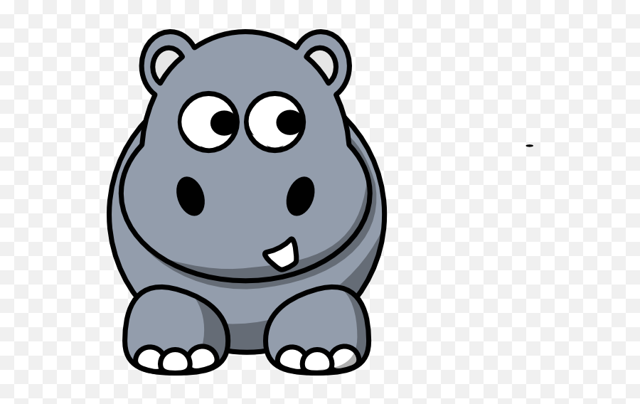 Cartoon Hippo Clipart - Transparent Background Cartoon Animals Clipart Emoji,Hippo Clipart
