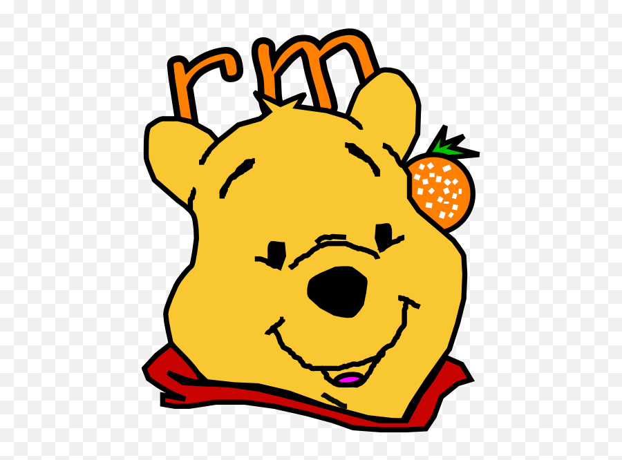 Winnie The Pooh With Orange Clip Art At Clkercom - Vector Emoji,Eeyore Clipart