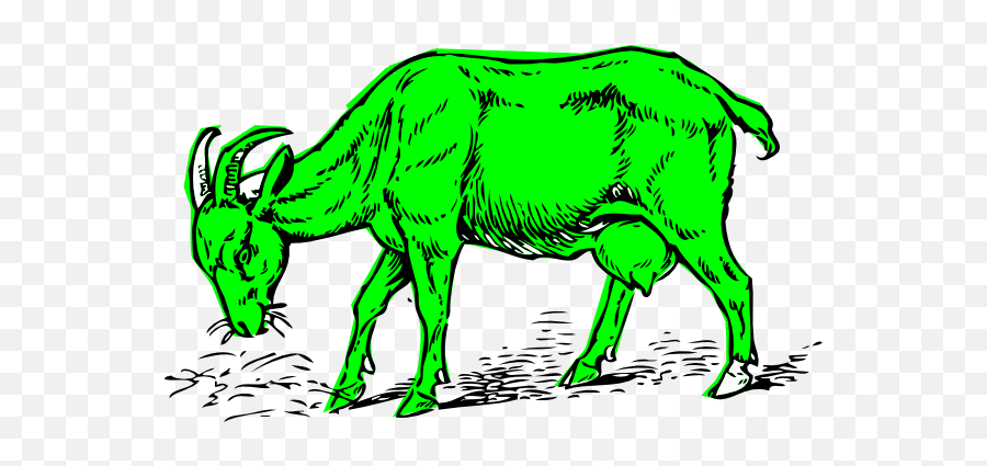 Download Green Goat Clip Art - Goat Clip Art Png Image With Emoji,Goats Clipart