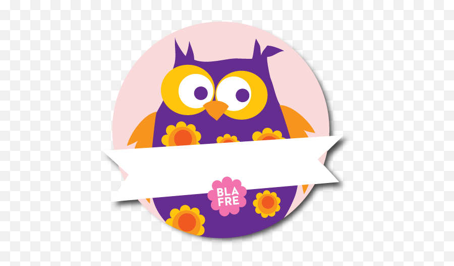 Blafre Sticker Name Tag In Purple Owl - Blafre 567x567 Emoji,Name Tag Clipart