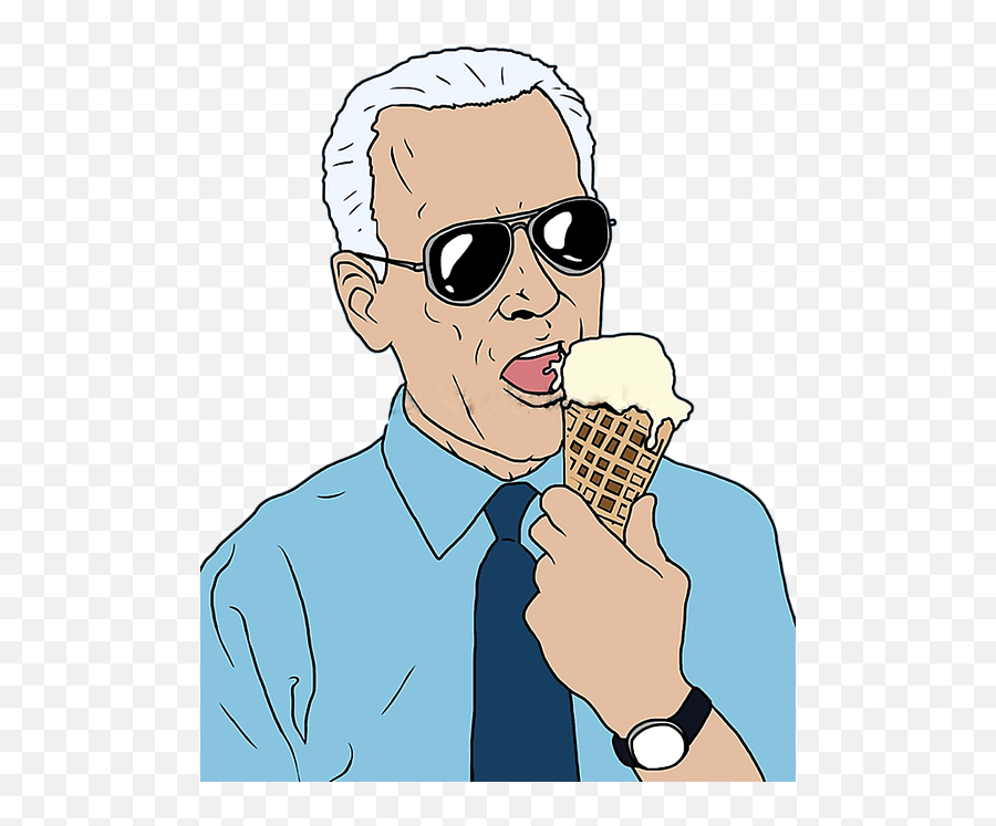 Joe Biden Ice Cream Democra Carry - All Pouch For Sale By Hadi Emoji,Wojak Png