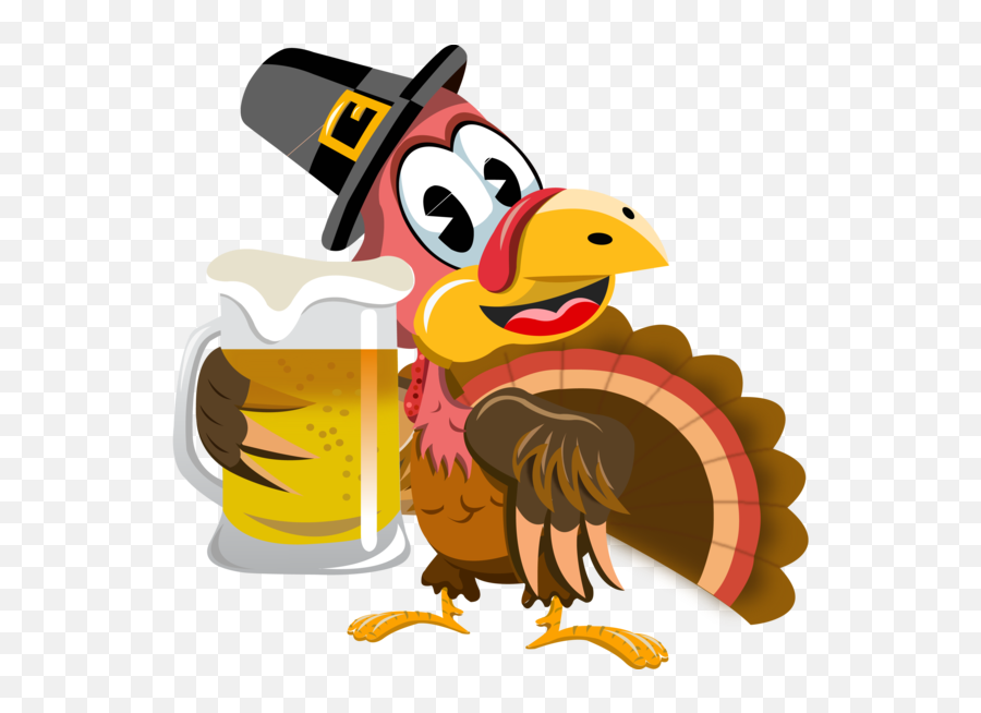 Beer Turkey Thanksgiving Cartoon Bird For Thanksgiving Emoji,Turkey Cartoon Png