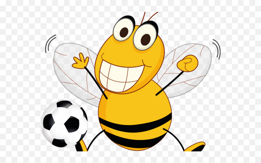 Bees Clipart Sport - Cartoon Bee Playing Sports Emoji,Bees Clipart