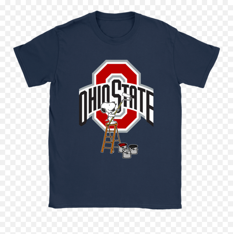 Snoopy Paints The Ohio State Buckeyes - Funny Raiders T Shirts Emoji,Ohio State Football Logo