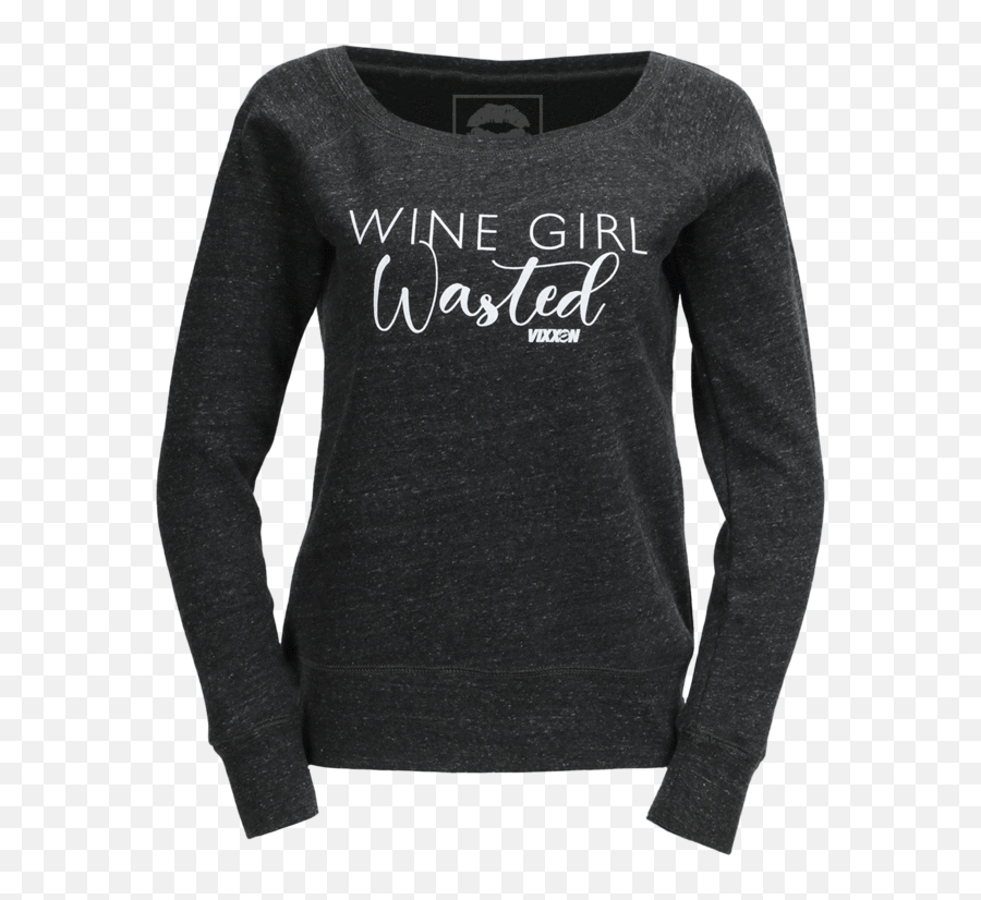 Wine Girl Wasted Sweatshirt Womenu0027s Long Sleeves Dixxon - Long Sleeve Emoji,Wasted Png