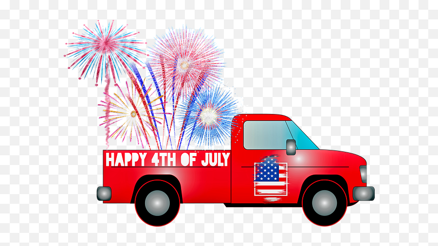 Free Photo Day White 4th Red Independence Usa Blue July - Happy Fourth Of July Truck Emoji,Moving Truck Clipart