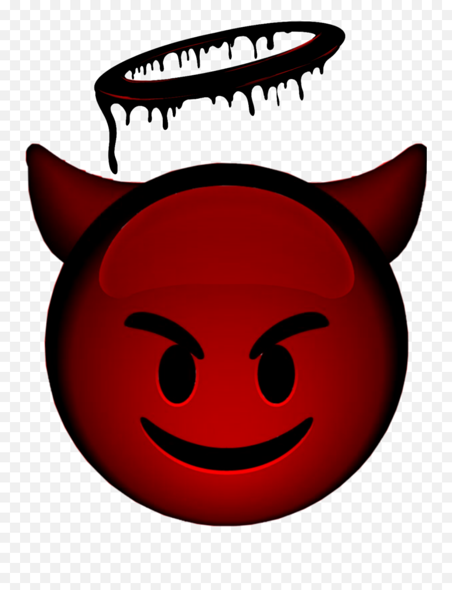 Devil Black Red Emoji Sticker - Red Devil Emoji Black Background,Devil Emoji Transparent