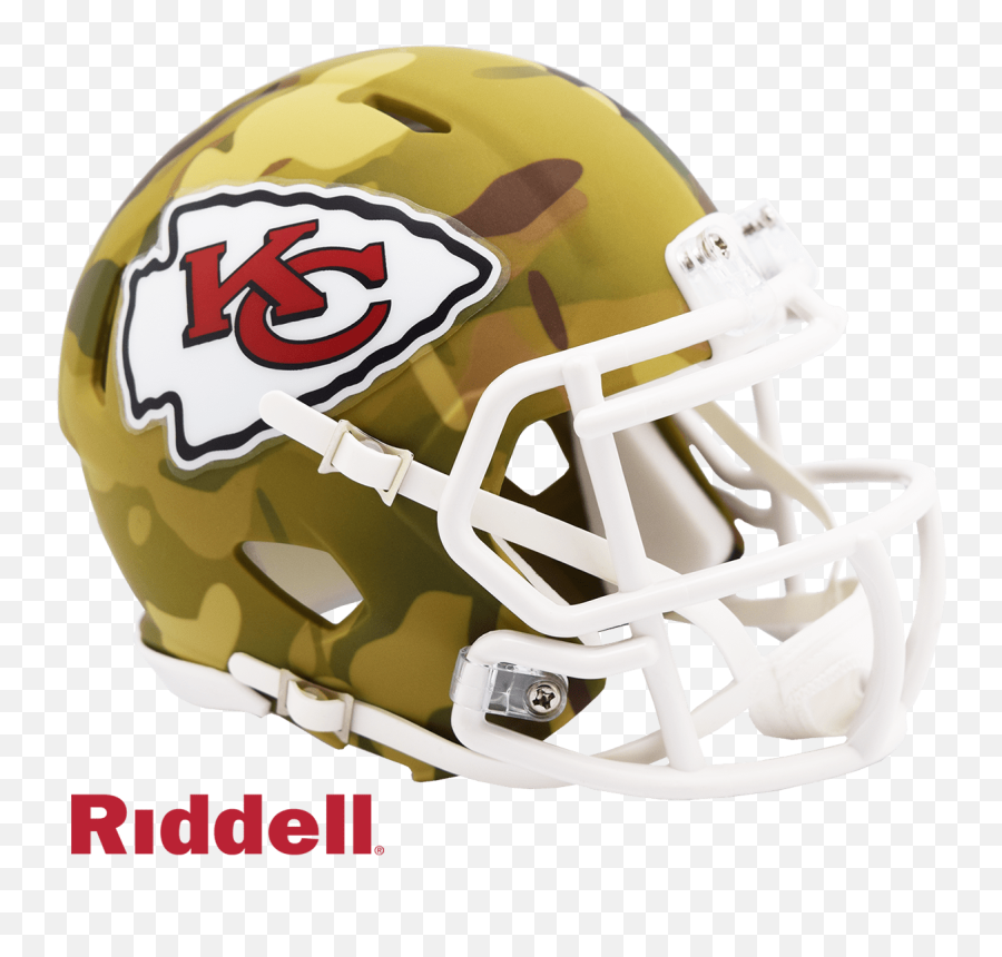 Kansas City Chiefs - Camo Alternate Speed Riddell Mini Kansas City Chiefs Emoji,Kansas City Chiefs Logo