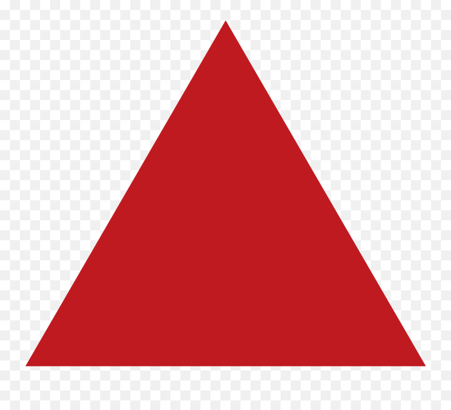 Red Equilateral Triangle - Triangle Clipart Emoji,Equilateral Triangle Png