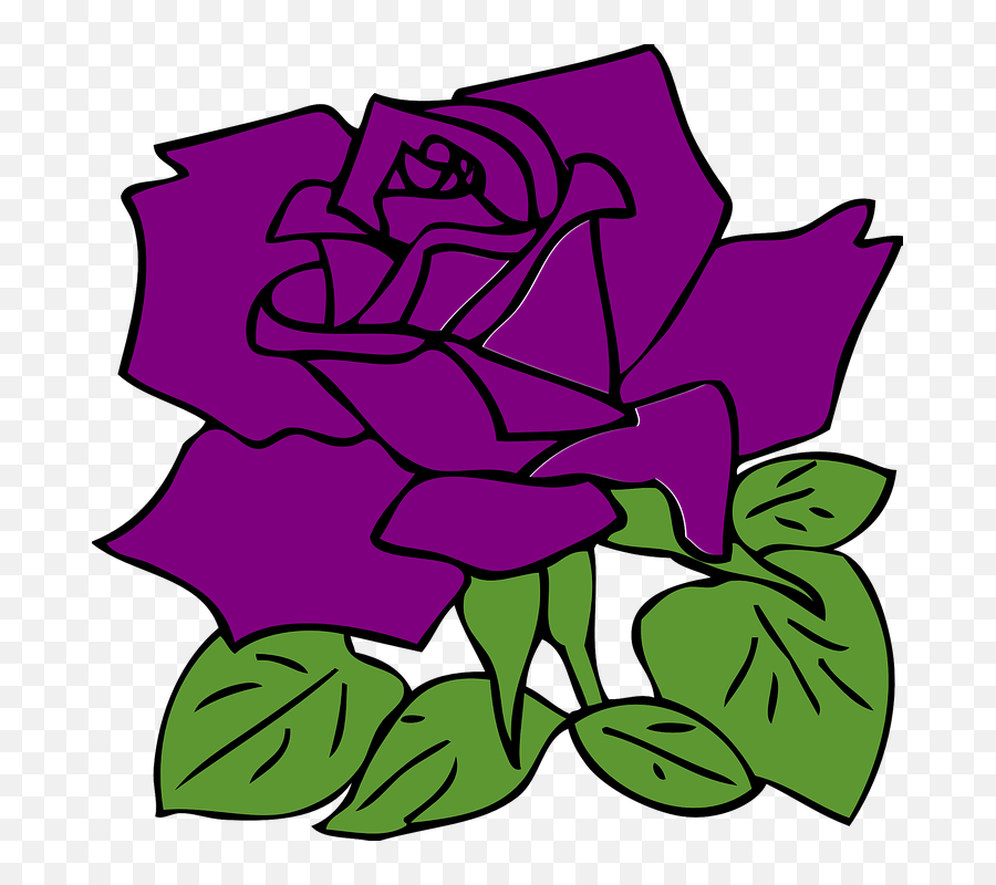 Free Image On Pixabay - Rose Purple Flower Floral Rose Purple Roses Images Cartoon Emoji,Rose Clipart Outline
