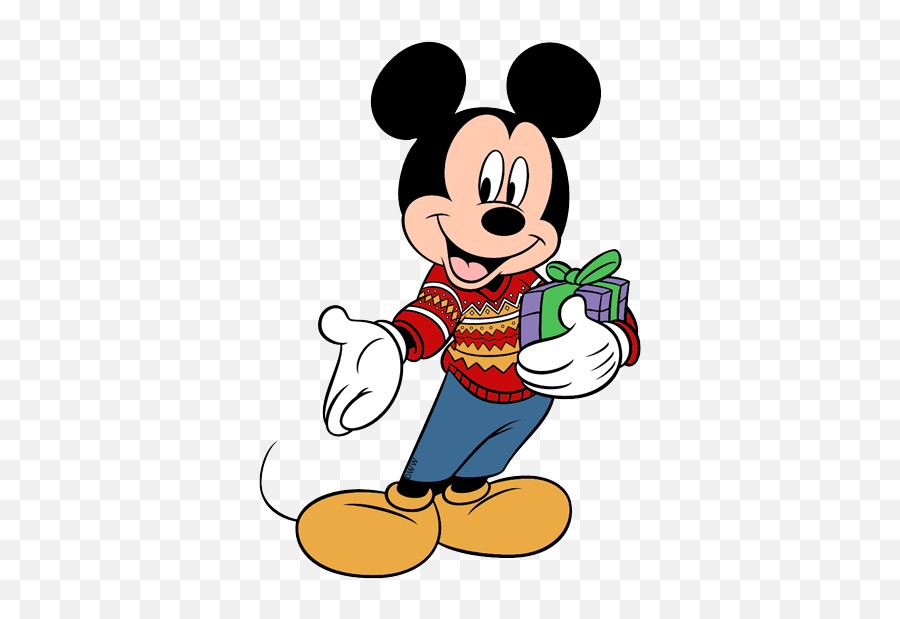 Mickey Mouse Wearing A Sweater - Minnie Mouse Wear A Sweater Emoji,Christmas Sweater Clipart