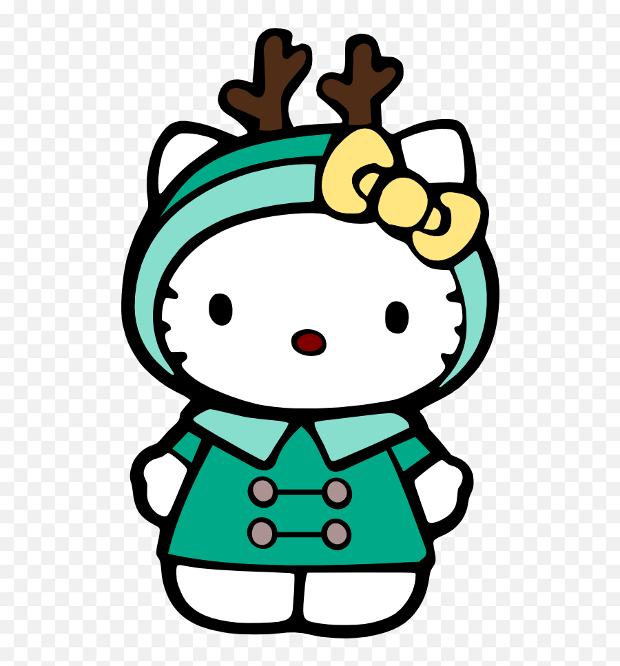 Hello Kitty Christmas Clipart - Christmas Hello Kitty Face Emoji,Christmas Clipart