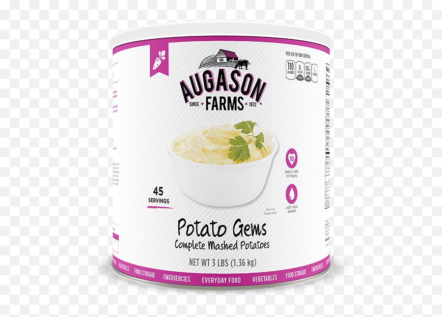 Augason Farms Potato Gems Complete Mashed Potatoes Emoji,Mashed Potatoes Png