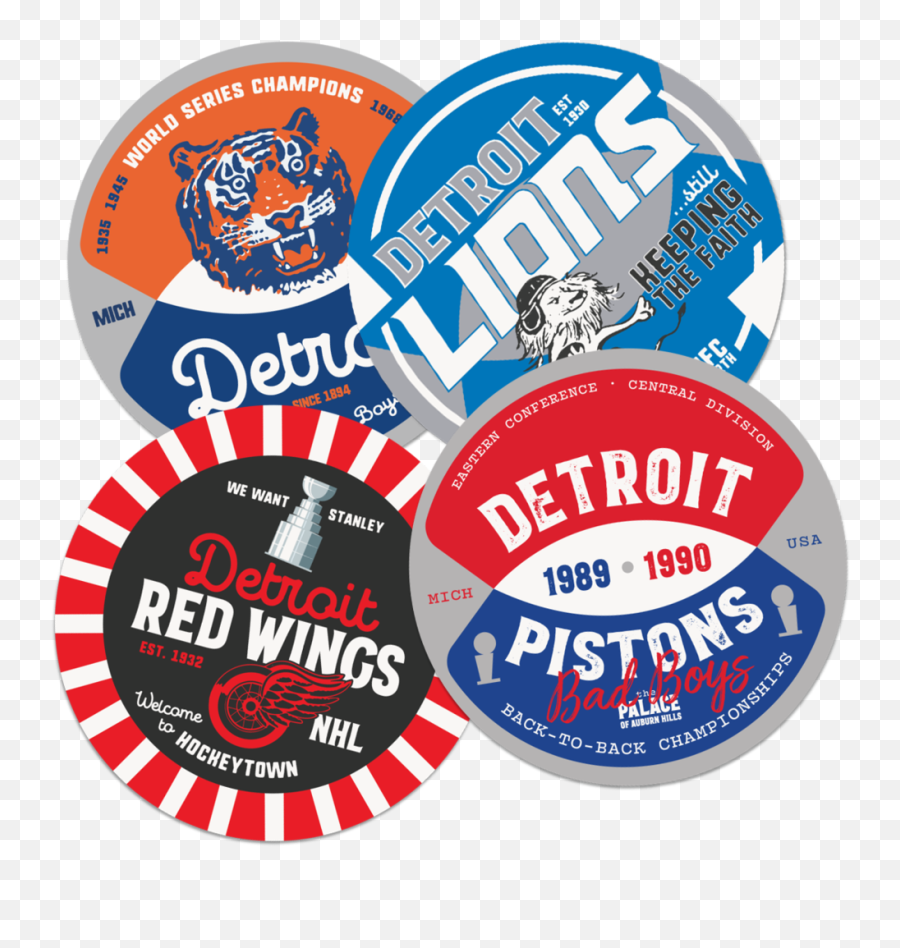 Detroit Sports Teams Coasters U2014 Brownlee Press Emoji,Detroit Red Wings Logo