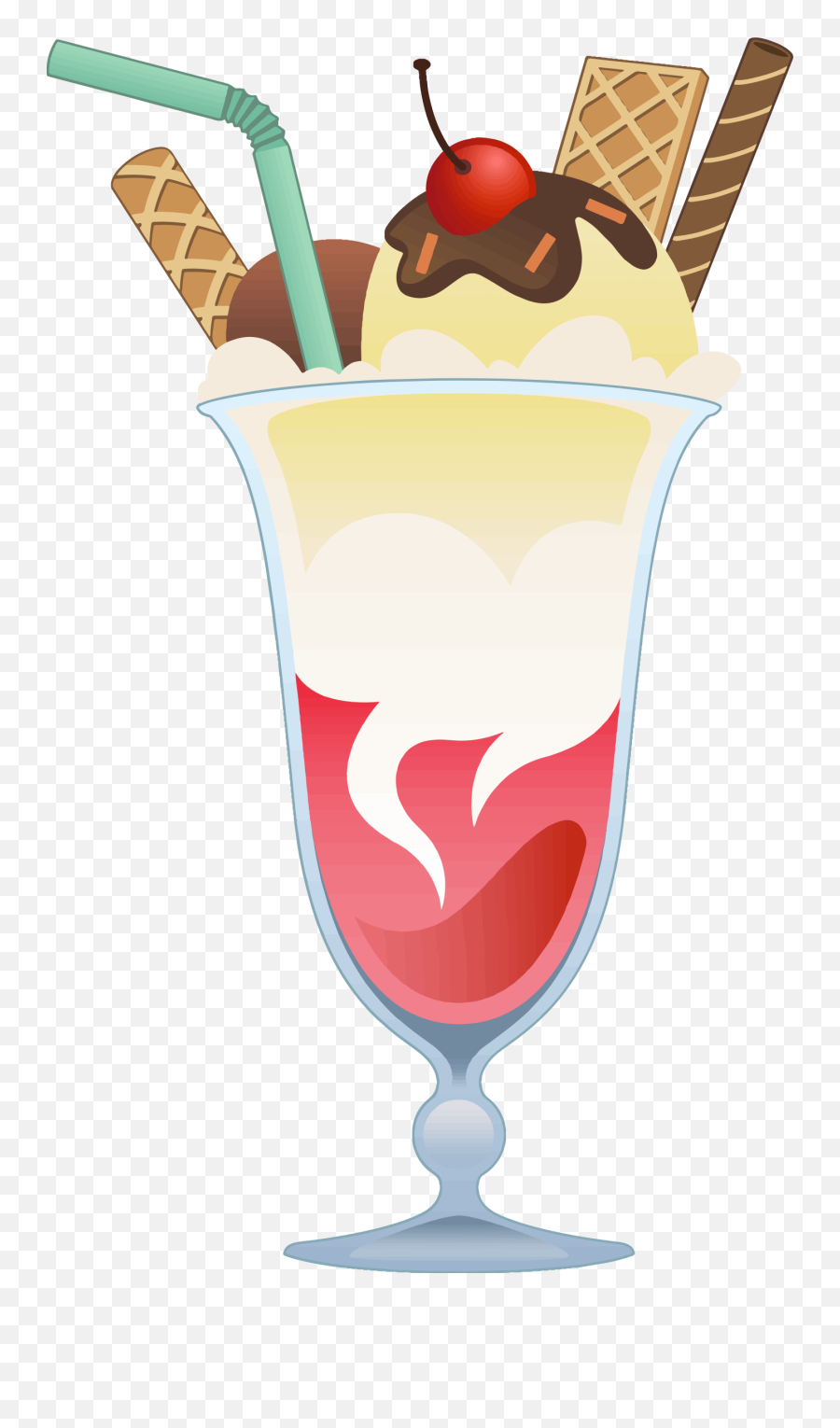 Ice Cream Sundae Clipart - Clipart Ice Cream Sundae Glass Emoji,Ice Cream Sundae Clipart
