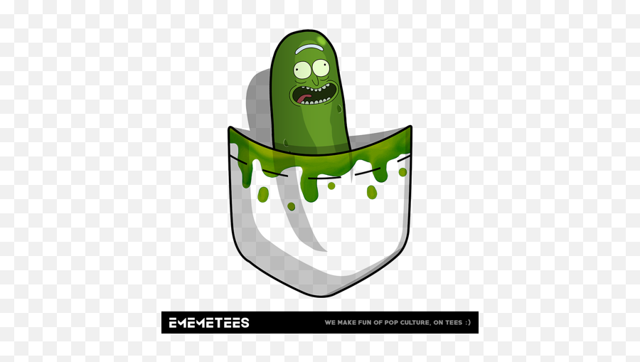 Pickle Rick In A Pocket Png Image With - Pickle Rick Pocket Png Emoji,Pickle Rick Png