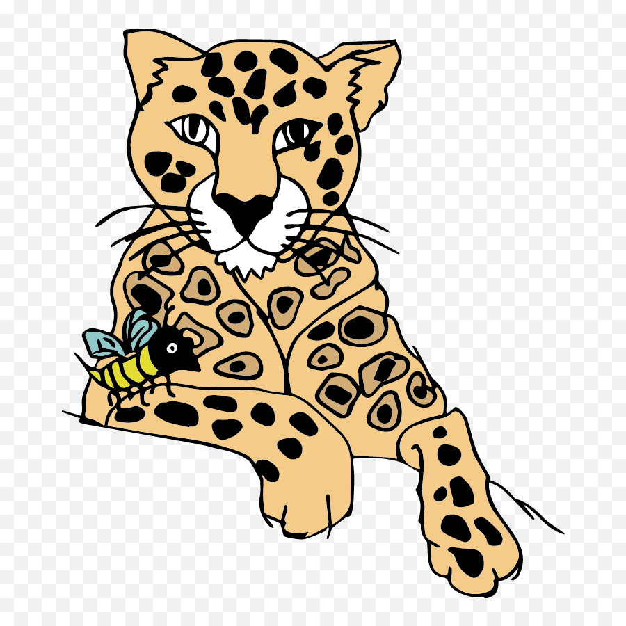 Clouded Leopard Clipart Easy Draw - Leopard Drawing Png Emoji,Leopard Clipart