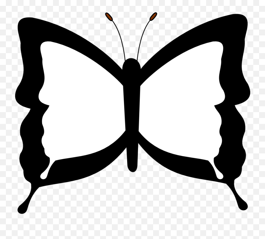 Black White Butterfly Images - Clipart Best Clipart Emoji,Flower Clipart Black And White
