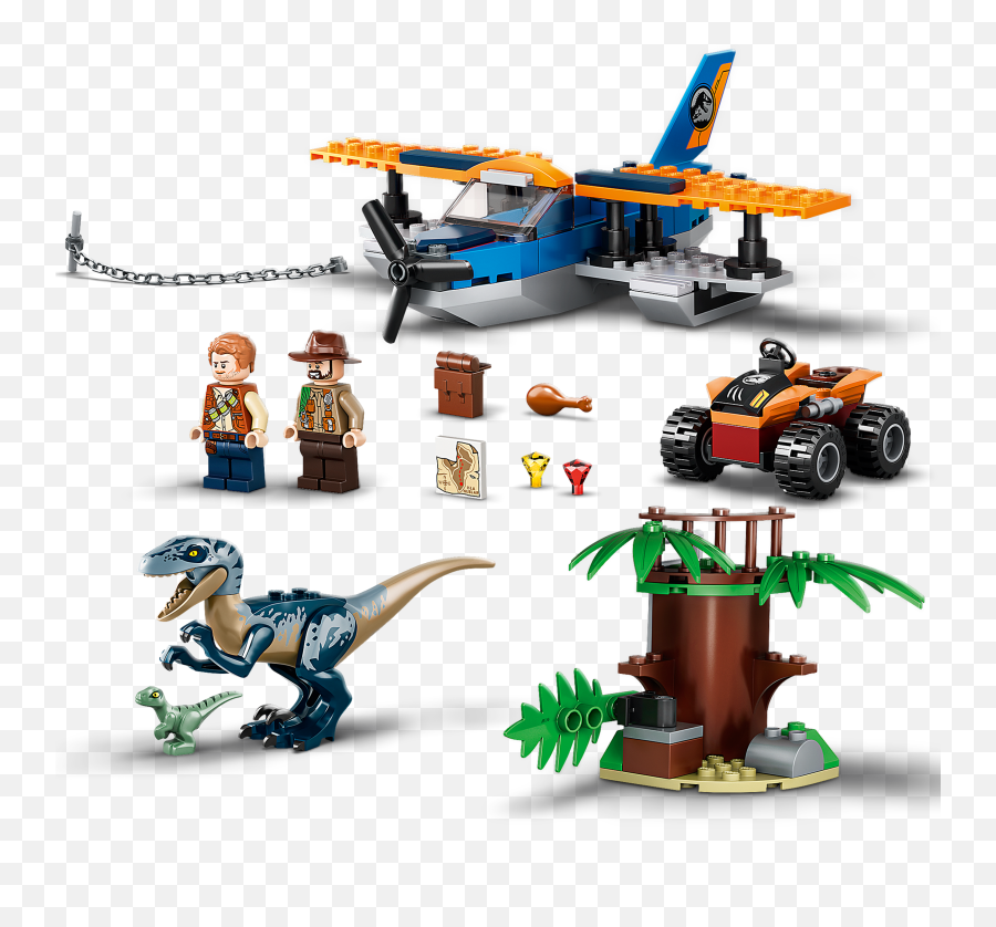 Velociraptor Biplane Rescue Mission 75942 Jurassic World - Lego Jurassic World Biplano Velocirapor Emoji,Velociraptor Png