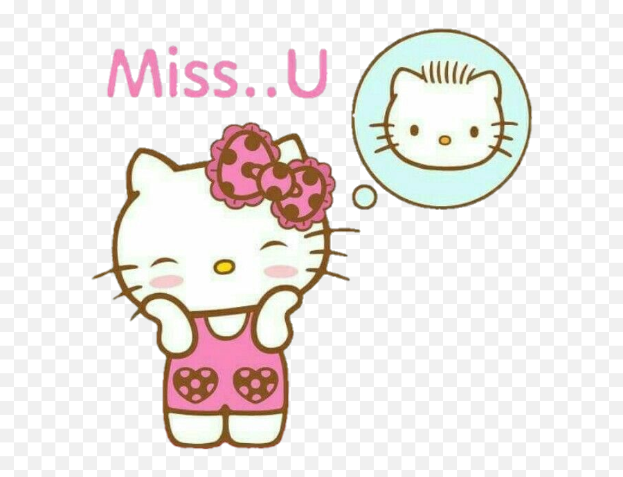 Hellokitty Imissyou Imissu Missu Missyou Cute - Love Baby Bib Hello Kitty Emoji,Miss You Clipart