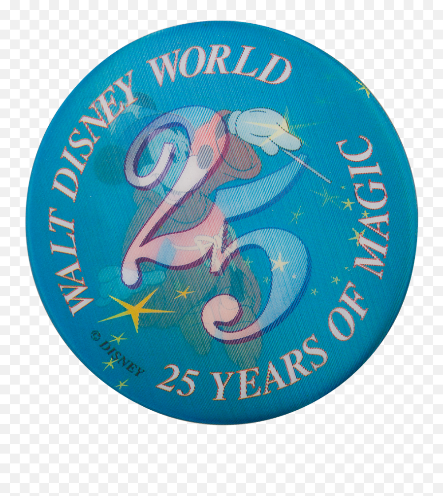 Walt Disney World 25 Years Of Magic Busy Beaver Button Museum - Wifi Emoji,Walt Disney Logo